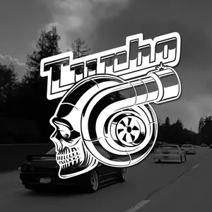 2025 SKULL TURBO car stickers Vinyl Decals - For Cars, Trucks, Walls, Laptops, Windows, Motorcycles, Bumpers Or Crafts