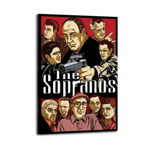 The Sopranos Artistic Wall Decor, Waterproof Canvas Poster, Cute And Vibrant Poster for Bathroom, Living Room, Bedroom, Dorm, A Perfect Gift Idea for New Year Home Decor