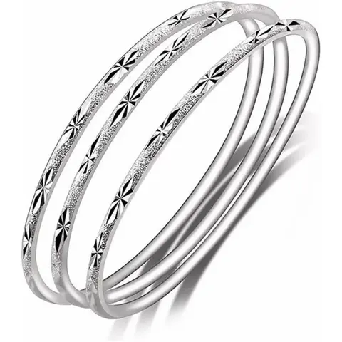 Women's Silver-Plated Adjustable Cuff Bracelet - 65cm Anti-Tarnish Lightweight Elegant Minimalist Modern Jewelry, Subtle Everyday Shine, Gift-Ready Shine, Aesthetic Bracelets & Bangles, Ideal for Birthday Gifting