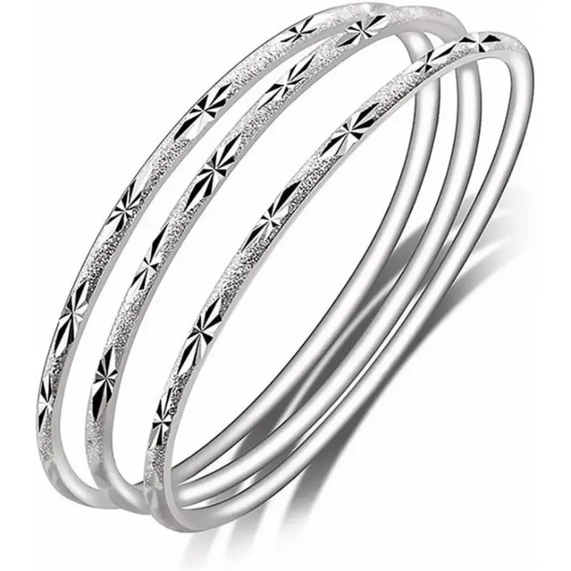 Silver-Plated Bangle Bracelet for Women, Elegant Minimalist Adjustable Cuff with Anti-Tarnish Finish, Lightweight Modern Jewelry for Everyday Wear, Ideal Gift, Antitarnish Plated Bracelets & Bangles, Subtle Everyday Shine, Adjustable Band Bracelets & Bang