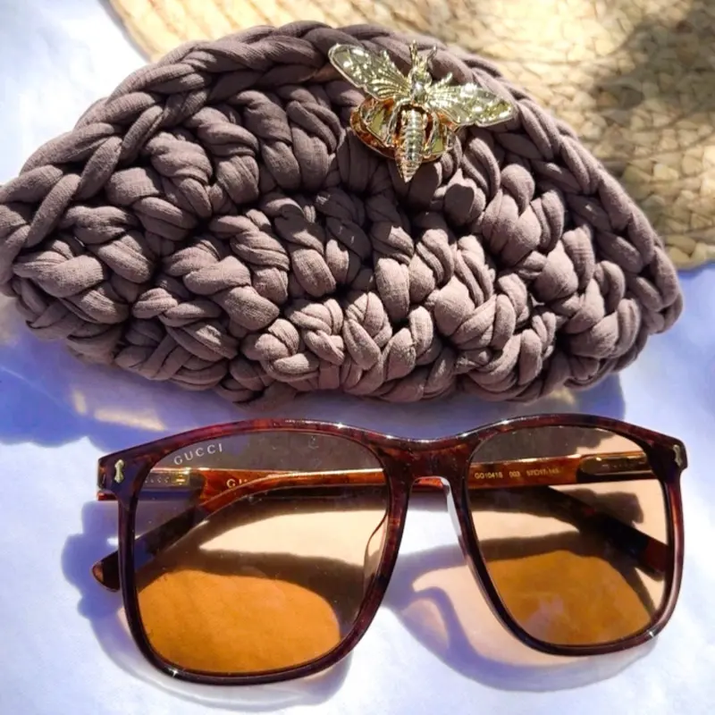 Crochet Sunglasses Case Holder
