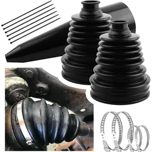 2PCS CV Boot Repair Kit with Expander Tool and Clamps,Silicone CV Axle Boot Repair Kit for 2.32" 2.86" 3.46" Calibers,Universal Tie Rod Boots for Joint Dustproof and Waterproof