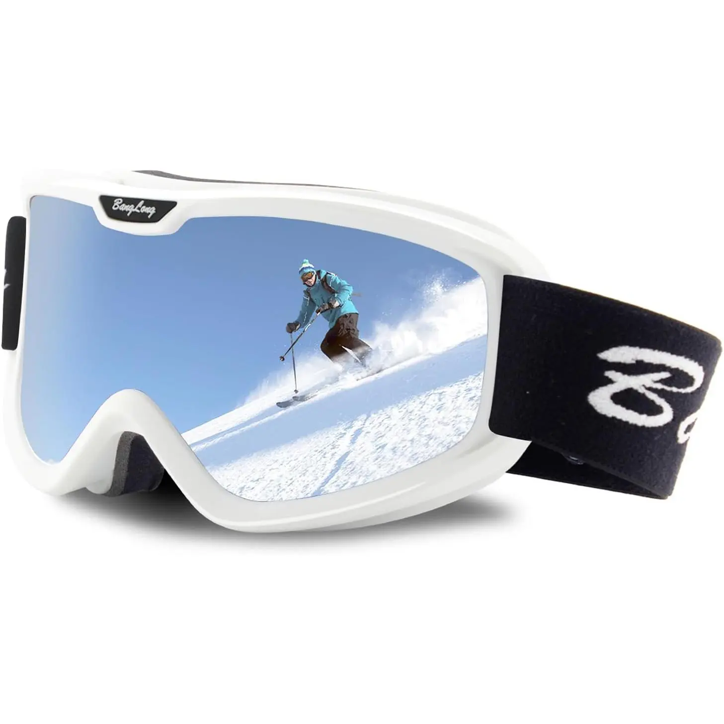Anti-Fog UV-Protection Ski Goggles, Suitable for Men & Youth Snowboarding, Skiing, Snowmobile Activities