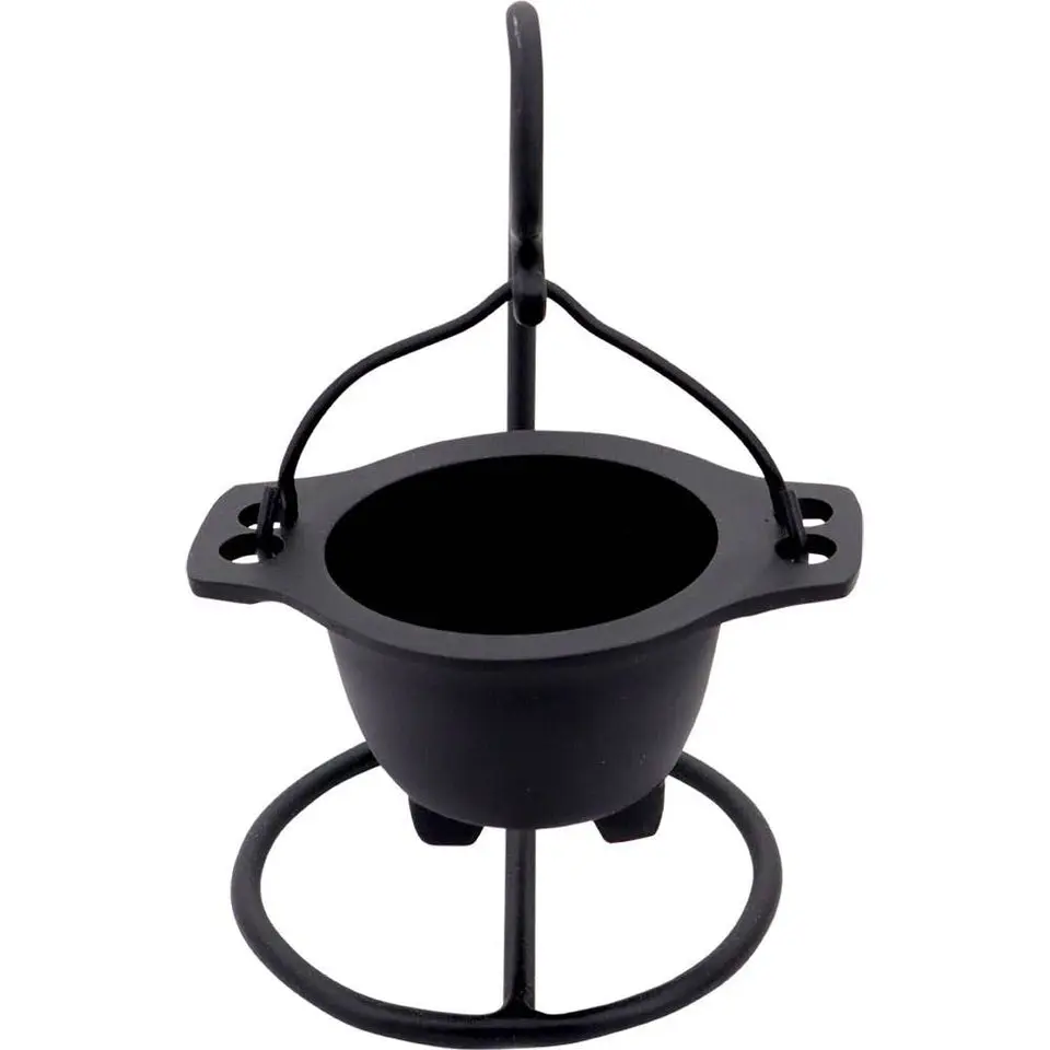 Cast Iron Hanging Cauldron & Stand