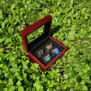 Sports Fan Gift Series Football 1986-2011 World Champions rings set championship gifts with wooden box