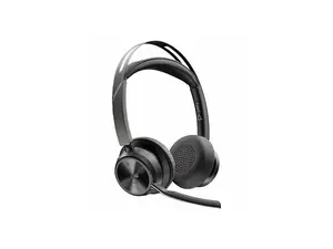 Poly Voyager Focus 2 Microsoft Teams Certified USB-C-C Headset +USB-C/A Adapter - Wired/Wireless Bluetooth, Black
