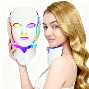7 in 1 LED Light Therapy Mask for Face Anti-Aging Acne Care Skin Rejuvenation Remote Control Comfortable Fit Perfect Home Spa Gift Daily Use