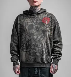 Affliction Men's Pullover Hoodie Memento Mori