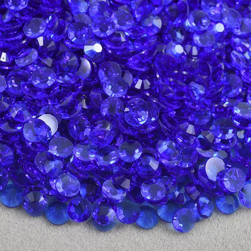 Clear Sapphire Resin Rhinestones for DIY Crafts, Nails, Tumbler Cups, Phone Cases