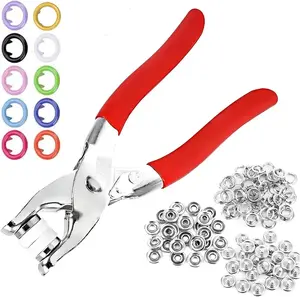 Metal snap button 9.5mm snap fastener kit, five claw bucklestrap tool set - used for DIY handicraft production, clothing,hat and sewing work, installation tools and storage boxes,snap fastener fitter tools, multi claw snap button for leathersewing