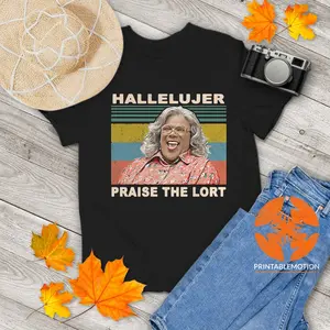 Hallelujer Praise The Lort Vintage T-Shirt, Christmas Shirt, Madea's Family Shirt, Madea Shirt, Gift Tee For You And Your Family