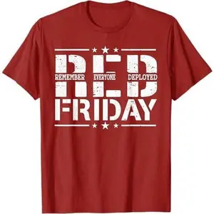 Red Friday Remember Everyone Deployed US Military Red Friday T-Shirt