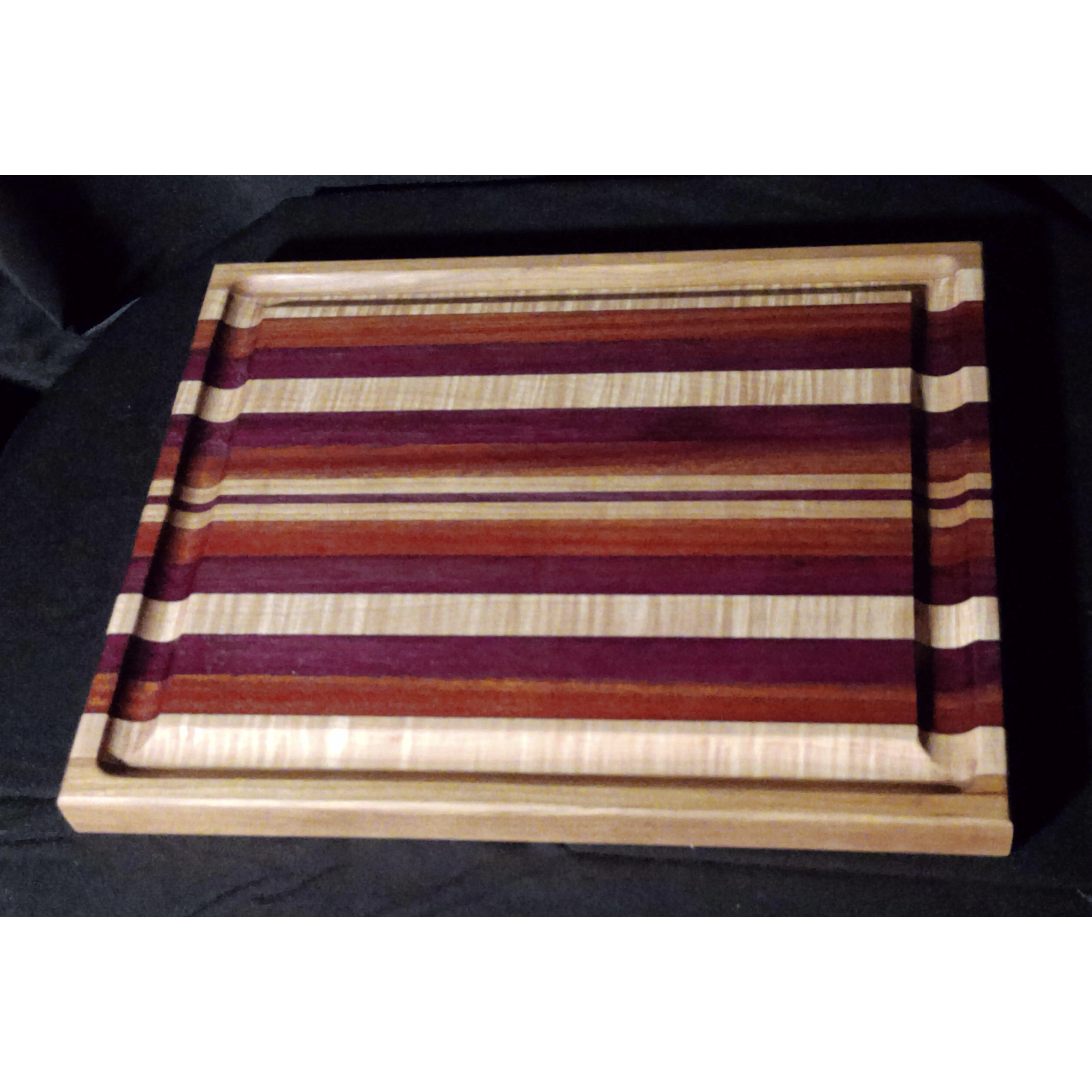 Durable Cutting Board 12.5x15 inches Blood Heart Purple Heart Maple Cherry Wood Chopping Board for Kitchen Use