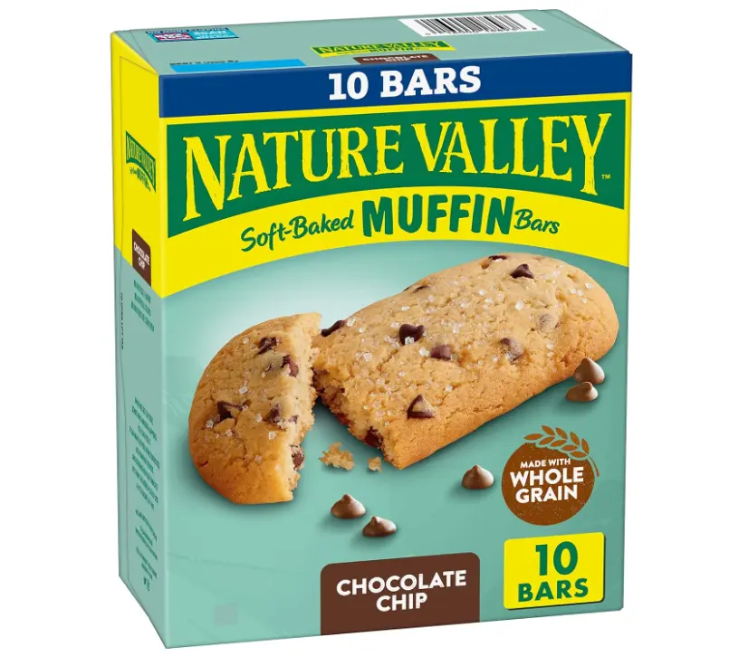 Nature Valley Soft-Baked Muffin Bars, Chocolate Chip, Snack Bars, 10 ct
