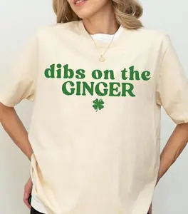 Dibs On The Ginger Tshirt, Funny Ginger Shirt Distressed Beer Irish Ginger Shirt Redhead Gift for St Patrick's Day, Unisex