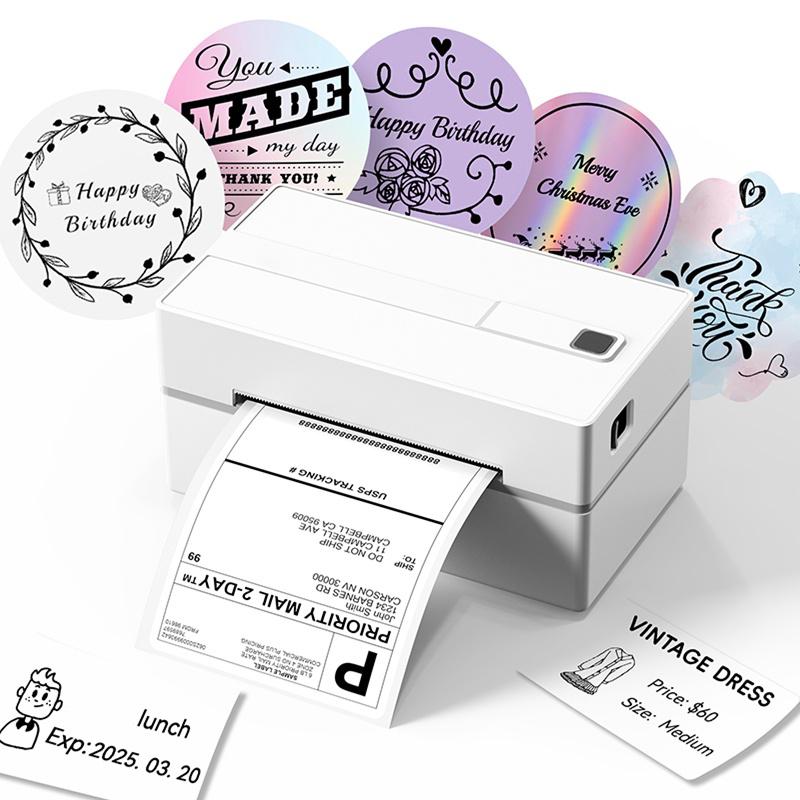 Bluetooth Label Thermal Printer 4x6, Wireless Shipping Parcel Printer, Compatible with Phone/PC & Mac, Supports USPS/UPS/Shopify/Amazon/Etsy & More, Ideal for Small Business/Home Office