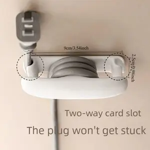 2PCS Lazy Corner Cable Winder, Wire Holder, Kitchen and Household Cable Organizer, No-Drill Plug Storage, Power and Appliance Cord Organizer