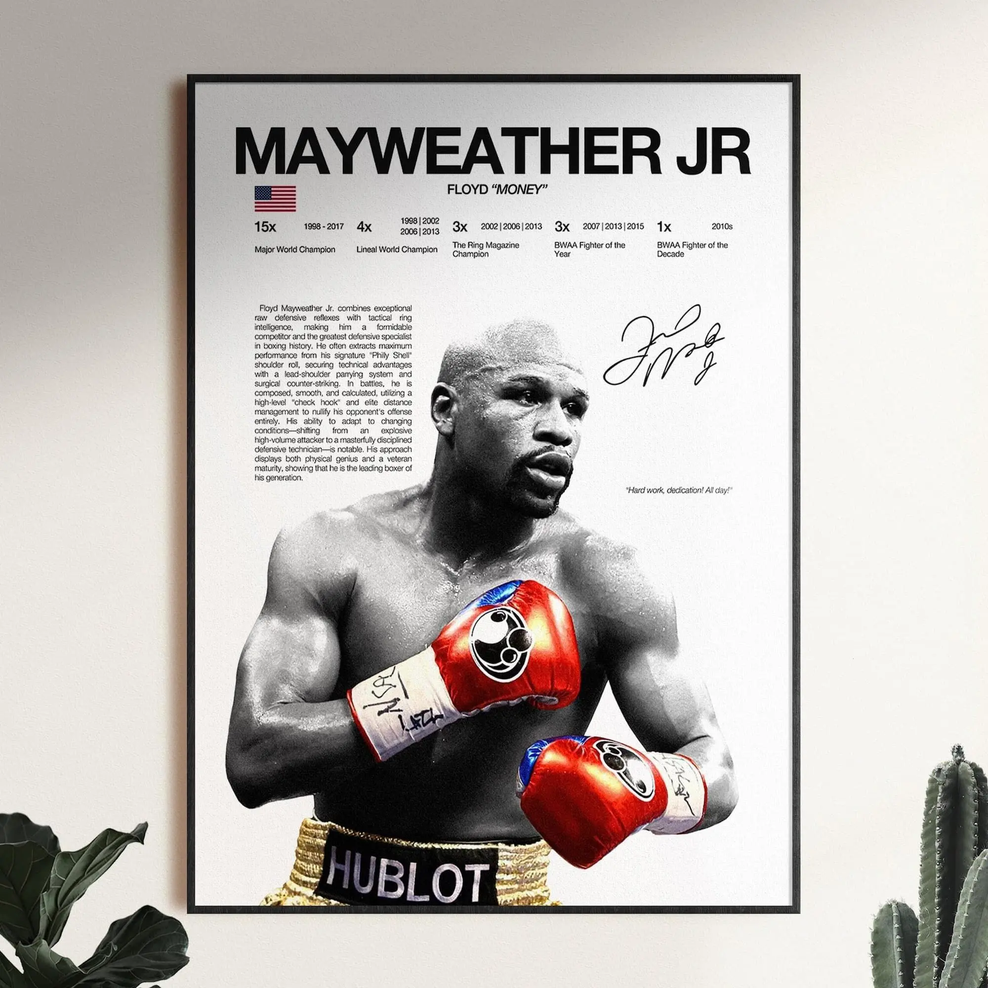 Floyd Mayweather Jr Poster, Boxing Wall Print, Sports Wall Print, Boxer Poster, Mexican Boxer, Boxing Decor, Boxing Fan Gift( Unframed - Print Only )
