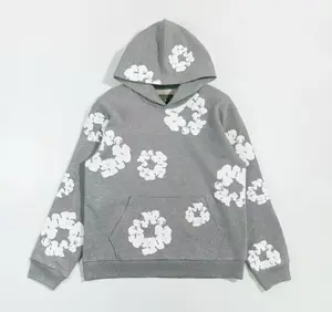 Denim Tears Printed Casual Hoodie Sweatshirt 2026 Fashion Trendy Unisex Couple Style Casual Set Casual Sports Floral Hoodie Spring Trendy Outfit Comfortable Fabric