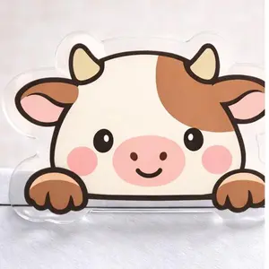 Cute Cow Acrylic Page Clip Cute Paper Clip Coloring Page Protector for Kids and Adults
