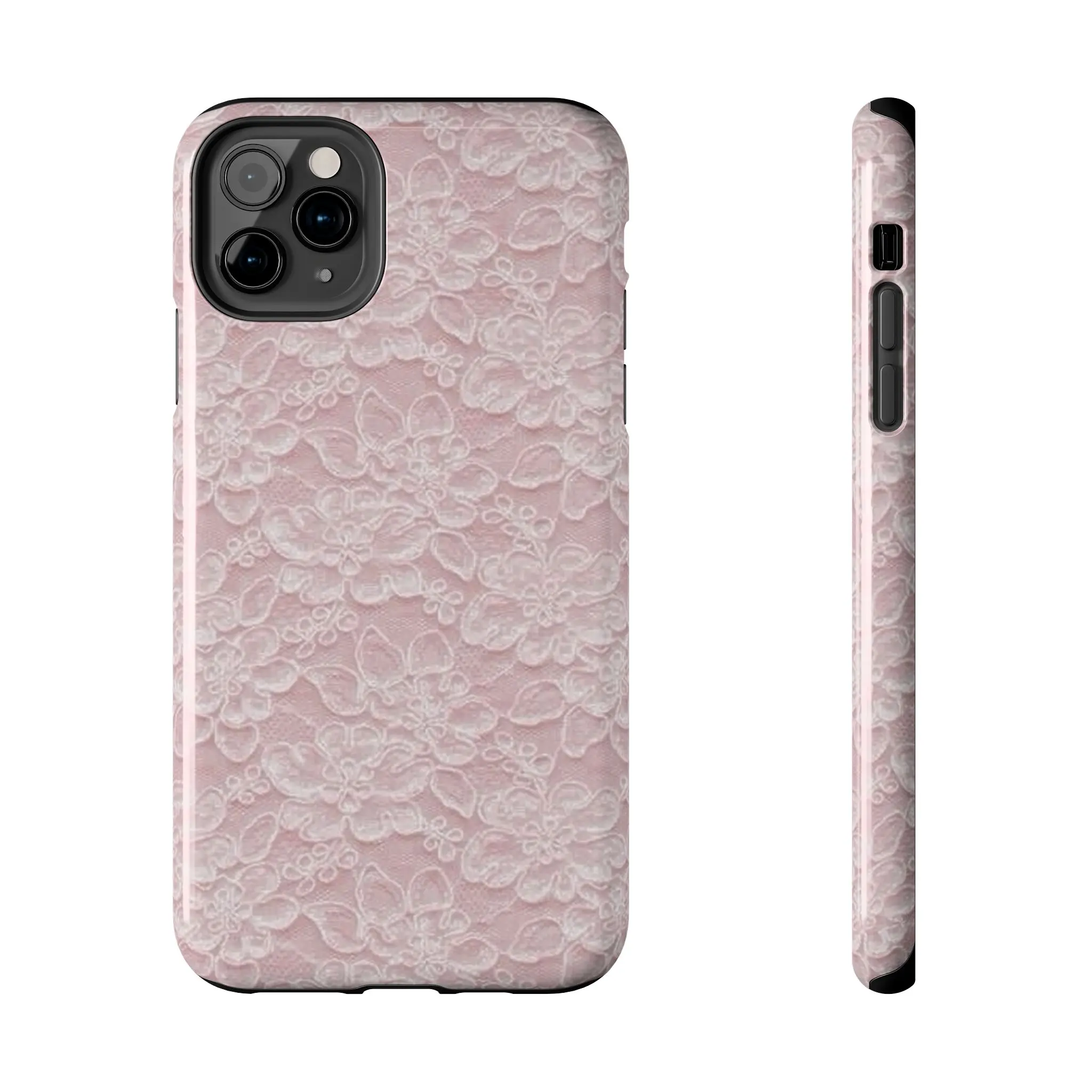 Pink Floral Lace Pattern Phone Case | Tough Phone Case Pink Floral Lace Pattern Phone Case | Tough Phone Case