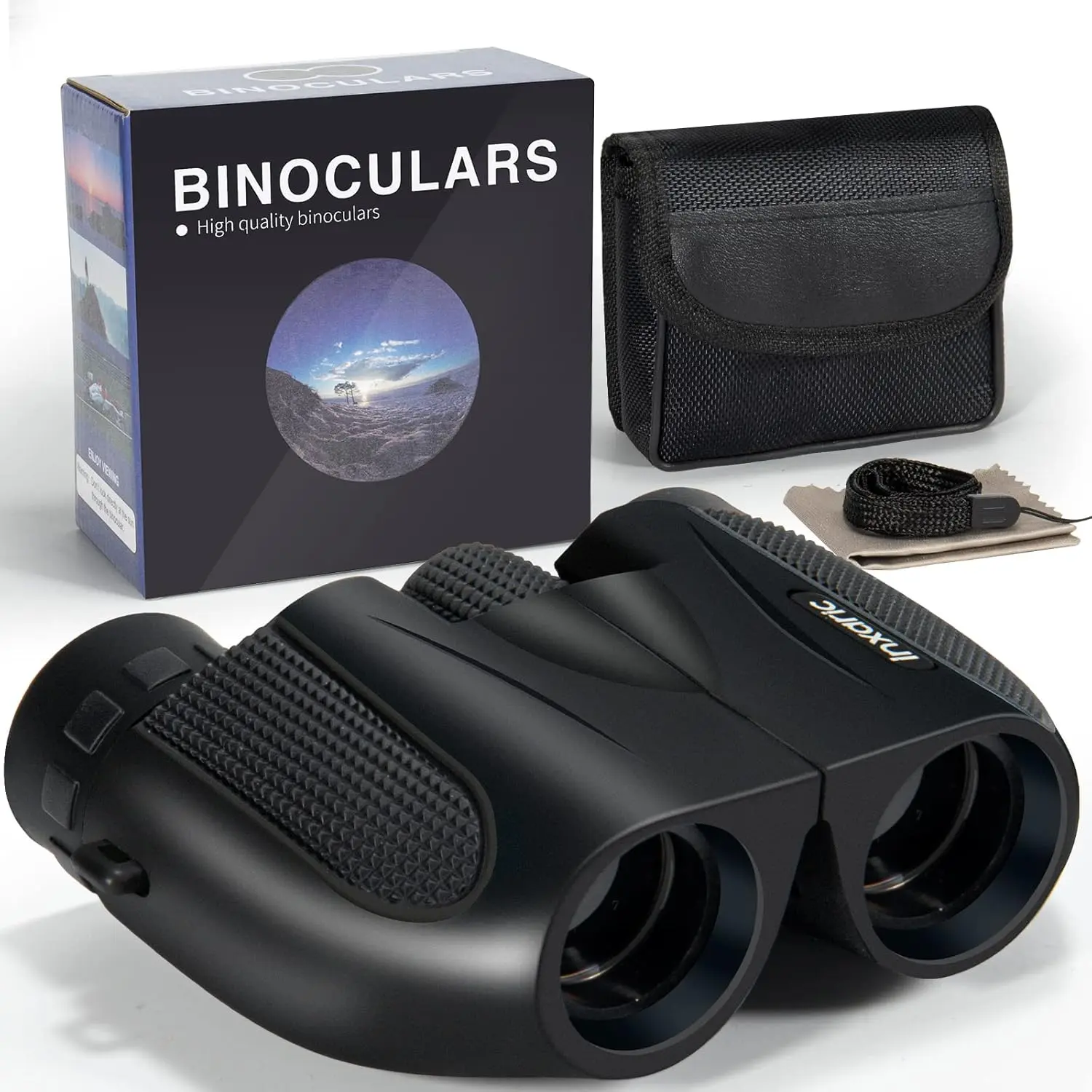 Binocular for Kids- kids Binoculars with Clear Low Light Vision-8X21 Large Eyepiece Compact Binocular for Adults Kids-High Resolution Binoculars for Bird Watching Camping Hiking Travel，Without sticker