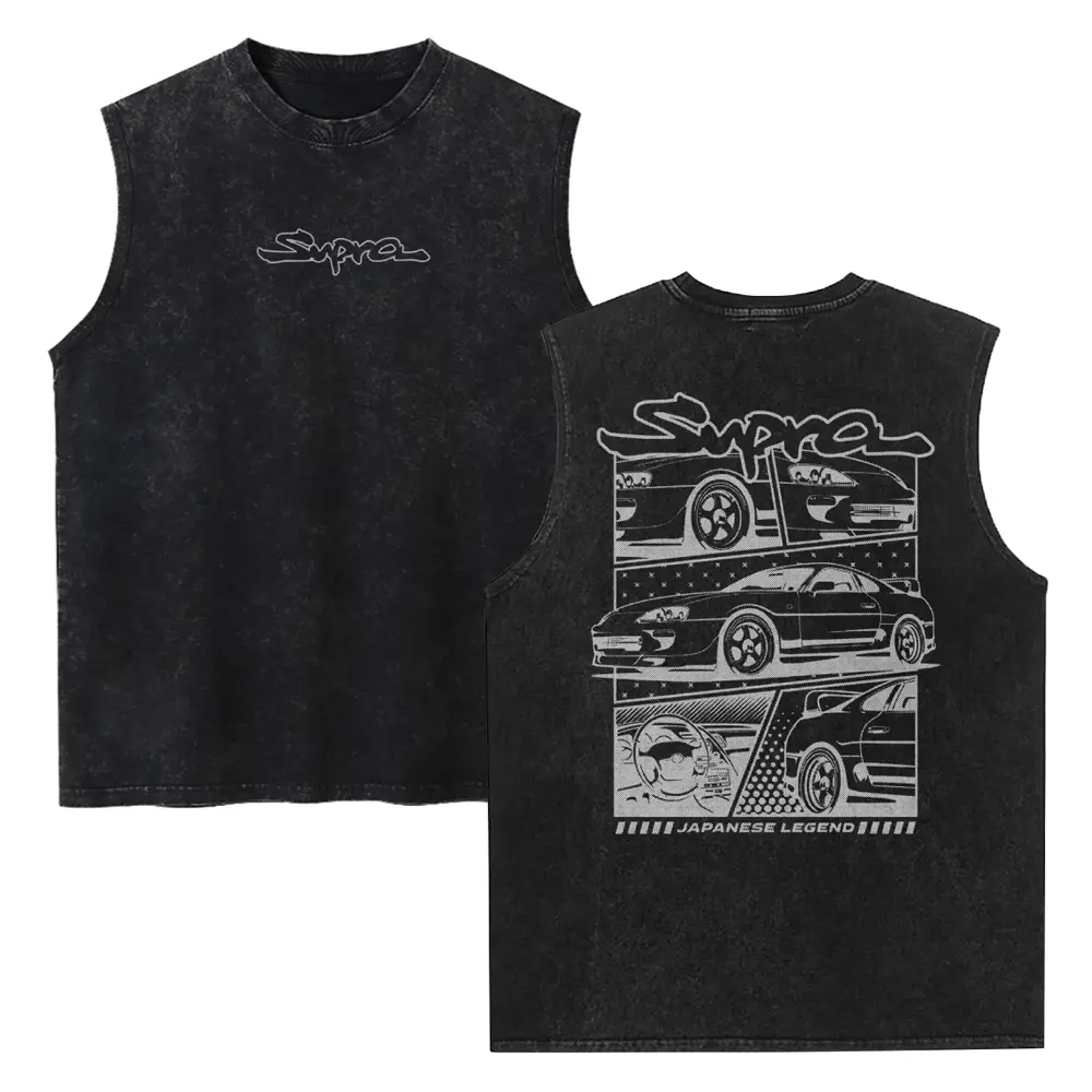Supra Japan Legend Vintage Tank 90s Graphic Sleeveless Tank Tops Men Vest Streetwear Outfits Men Vacation Outfits Sleeveless Shirt