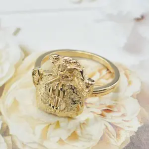 Men’s Money Bag Statement Ring – Punk Style Lucky Wealth Ring, Stainless Steel Bold Jewelry