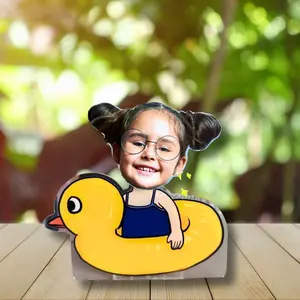 Funny DIY Bobblehead Kit – Create a Unique Gift or Playful Desk Decor with Acrylic Board & Auto Stand for Easy Customization