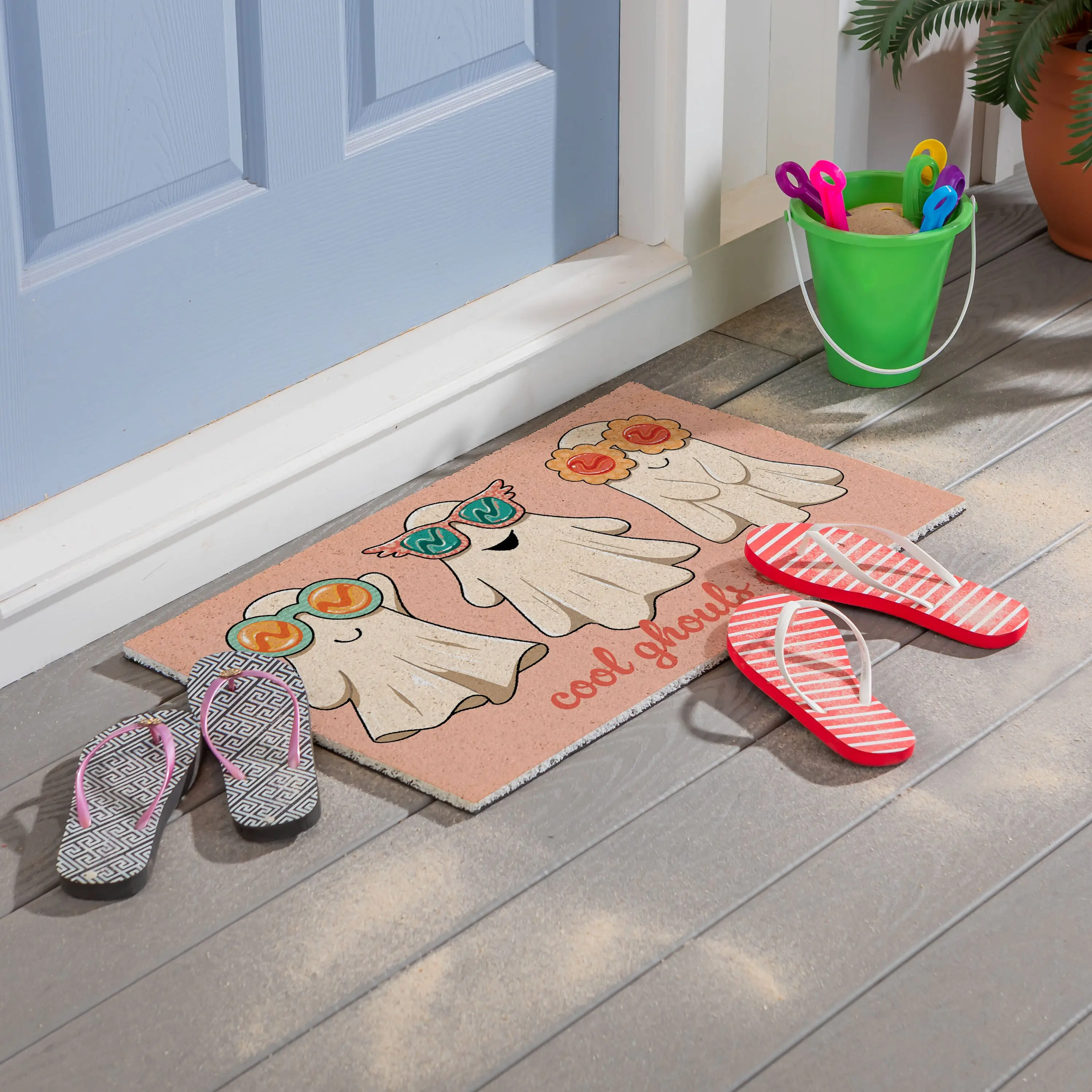 Summerween Cool Ghouls Only PVC Mat, 28"x16”
