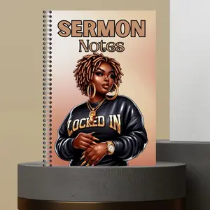 13. Sermon Notes Loc Girlies Collection for Church Journal with a Matte Hard  Cover