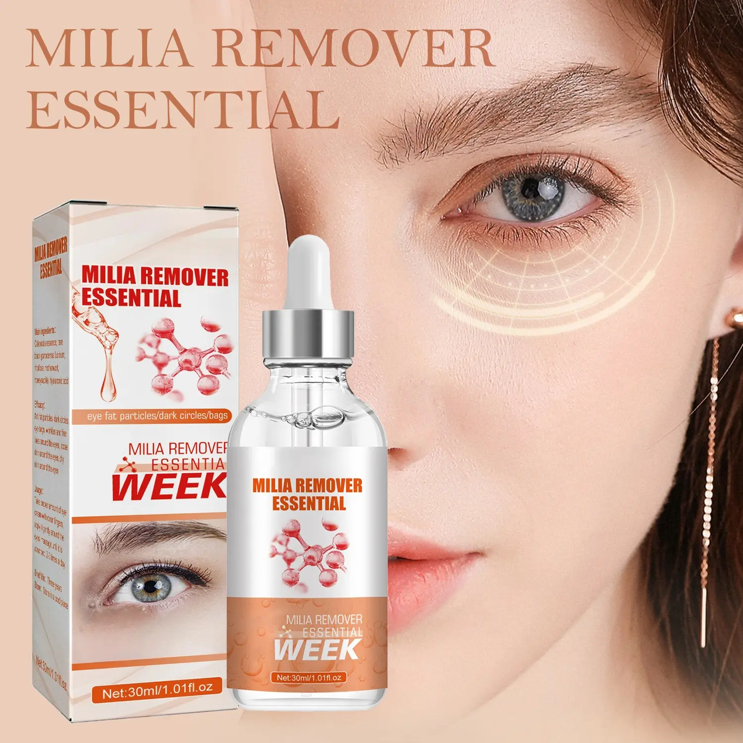 Milia Essential Treatment Serum - Natural Ingredients Gel Moisturizer for Eye Skincare, 24-Month Shelf Life, Hydrating Nourishing Formula for All Skin Types to Support Skin Repair & Daily Smooth Refreshment, Hydrate,summerwins
