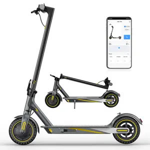 Electric scooter, 350W motor, 20-mile range, top speed 19 mph, 8.5-inch solid tires, waterproof, portable, folding electric scooter for commuting, suitable for adults and teenagers, controllable via APP.
