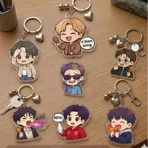 7 members spicy wing acrylic keychain, Bangtan Spicy keychain, Pop Music Merch