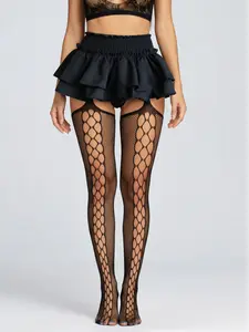 Sexy Suspender Stockings Lingerie, Womenswear Underwear, Hollow Out Knee-Highs, High Elastic Breathable Comfort Fit, Perfect for Parties, Dates, Special Occasions