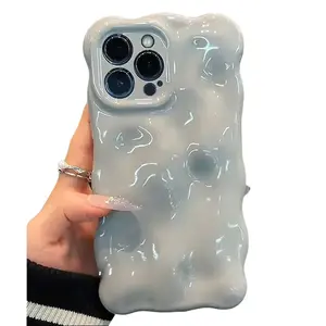 Advanced Gray IP13 Phone Case Cold Style Ip14promax Airbag Wave 15/16 Drop-Resistant 11 Fashion Simple Cool Smartphone Cellphone