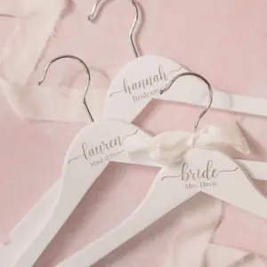 Personalized Bridesmaid Hangers, Bride Hanger, Wedding Hanger, Wedding Dress Hanger, Custom Hanger, Wood Hanger, Personalized, Bridal Shower Gift