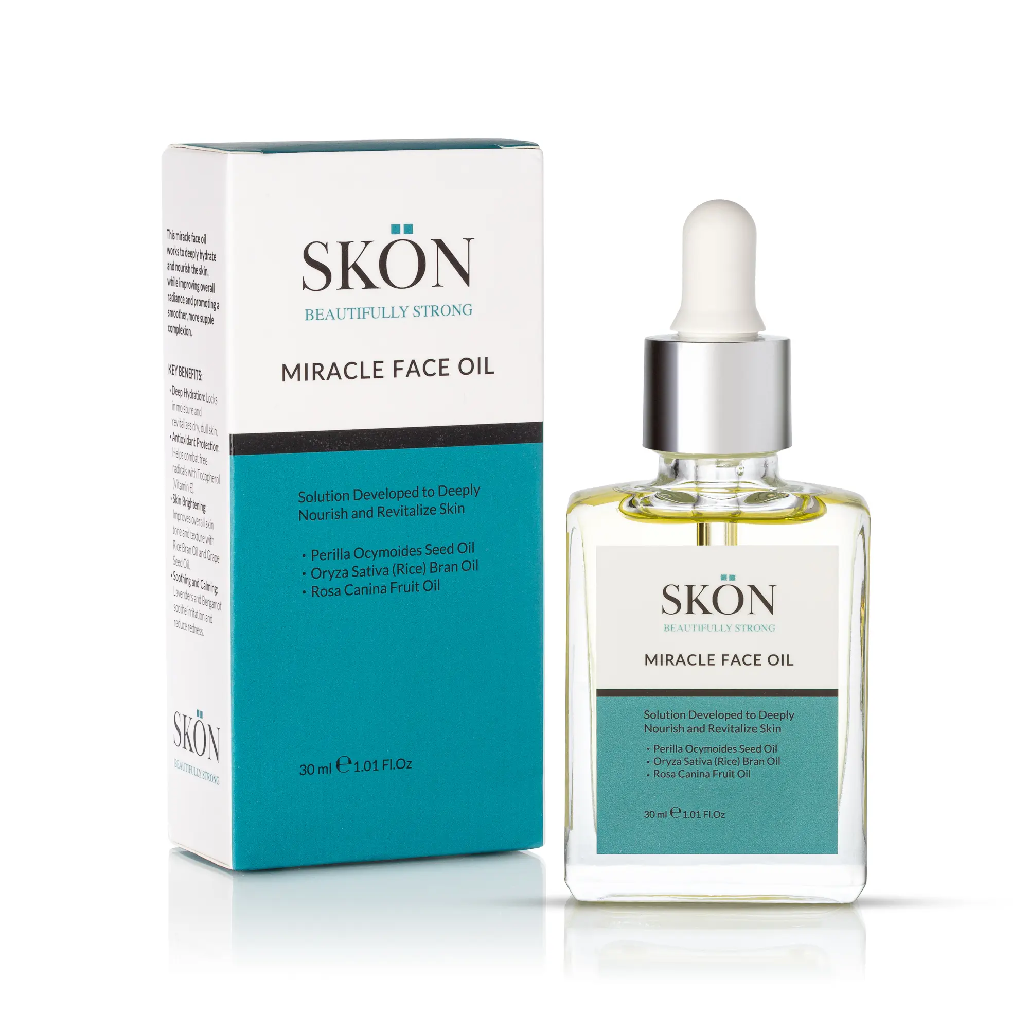 Miracle Face Oil - Plant-Powered Radiant Skin Bottled Serum & Essence, Evening Anti-Aging Skincare Treatment