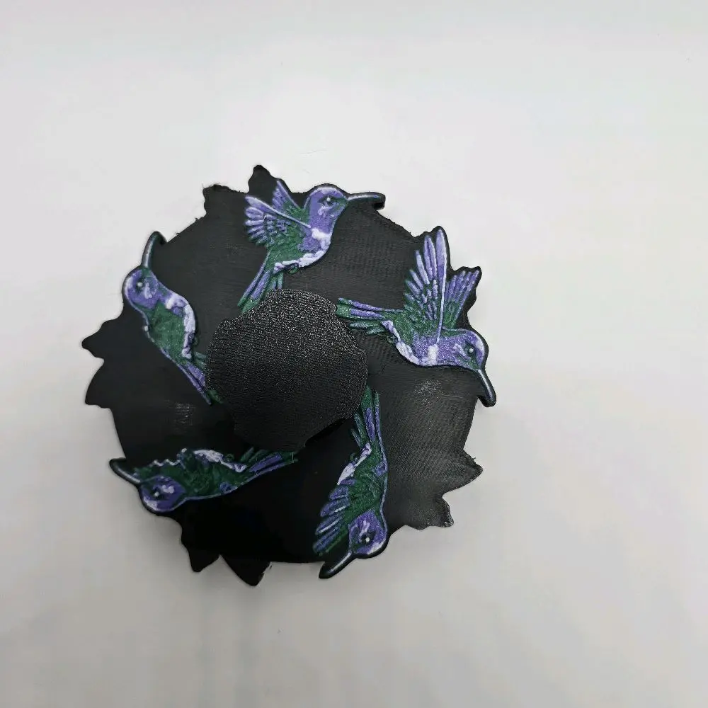 3D Printed Hummingbird Zoetrope Spinner (Animation only viewable through methods in description)