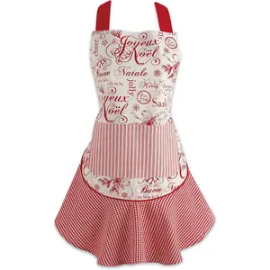 DII Women'S Christmas Kitchen Apron Adjustable Adult Size for Cooking, Baking, Crafting & Entertaining