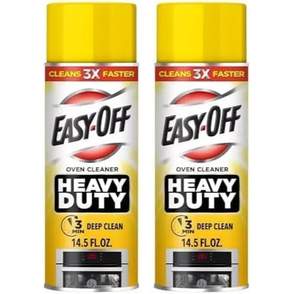 Easy-Off Heavy Duty Oven & Grill Spray-On Cleaner, Easy Use Effective Solution for Tough Burnt-On Food & Grease, Lemon Scent, 14.5 oz Household Can, Oven & Grill Cleaner