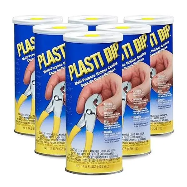Plasti Dip Yellow Dip Spray, 14.5 oz Flexible Rubber Coating, Peelable Removable Weatherproof Finish for Sailing, Automotive Use - Prevents Skidding/Slipping, Corrosion, Acids Damage for Home Improvement, Marine