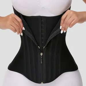 Waist Trainer for Women Tummy Control Workout Waist Cincher Corset Shapewear Postpartum Body Shaper with Zipper Hook