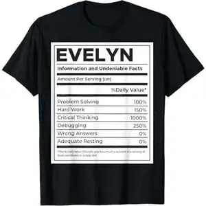Evelyn Nutrition Information, Problem Solving Hard Work T-Shirt
