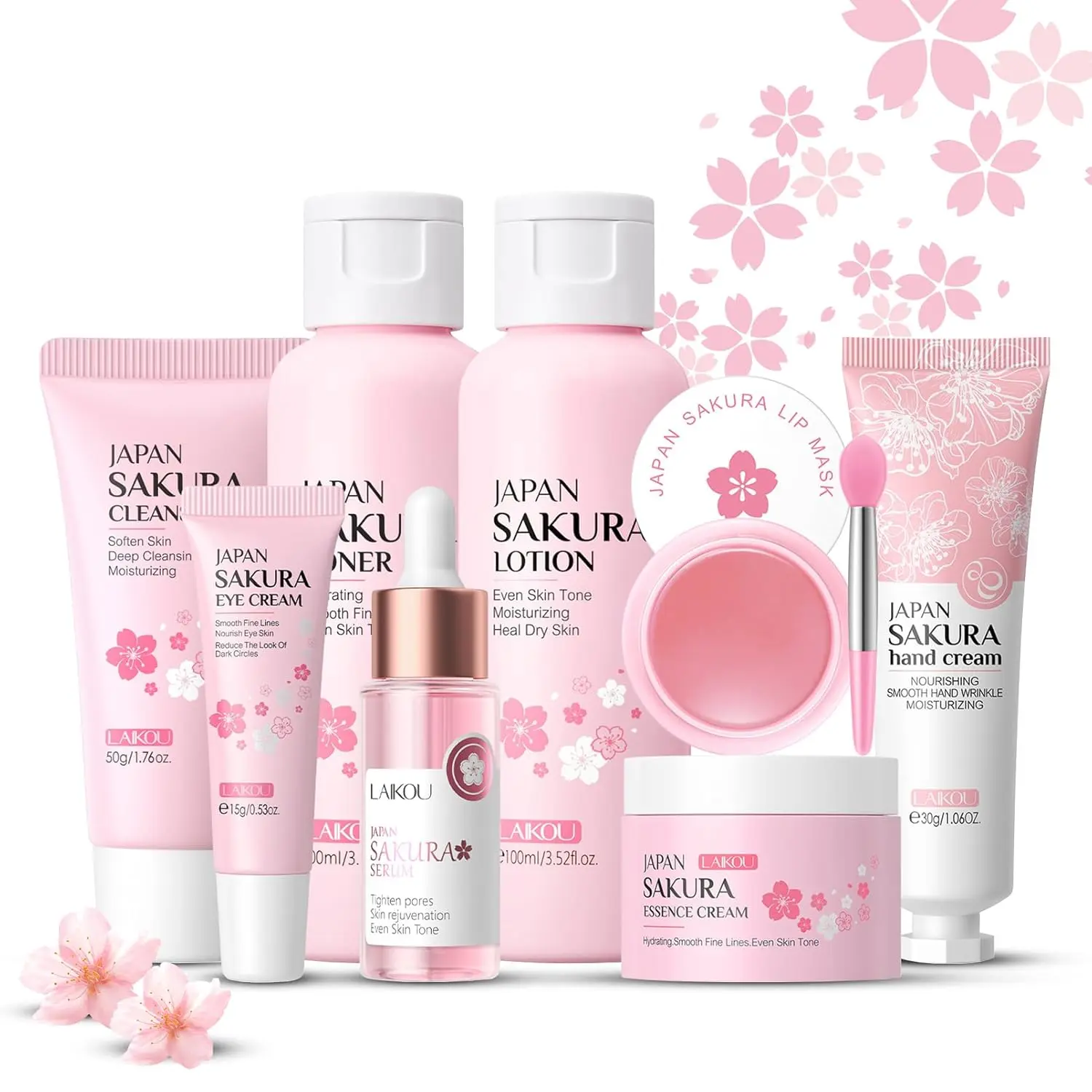 Skin Care for Teens Girl Women - Japan Skin Care for Teens 10-12, Skincare Kit Travel Size, teenage skin care Set for Daily Hydrating & Nourish, Facial Kit for Women All Skin Types 8-Pack