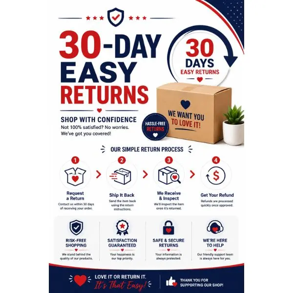 30-Day Easy Returns – Hassle-Free Return Policy