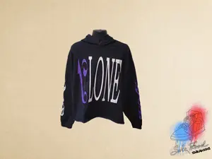Vlone x Palm Angels Black/Purple Hoodie XL