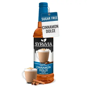 Syruvia Sugar-Free Cinnamon Dolce Syrup For Coffee 25.4 Ounces Cinnamon Dolce Flavoring For Coffee