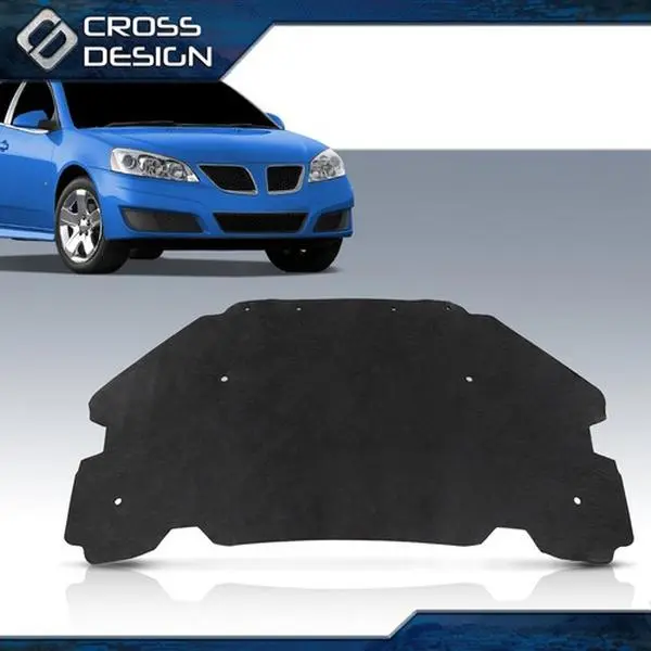 CROSSDESIGN Pontiac G6 Hood Insulation Pad - 1/2" Thick, With Clips, Fits 2005-2010 Models, Heat Blanket, Quality Workmanship & Defect-Free Assurance, 1/2 Inch