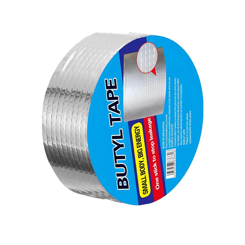 （5.91 in*16.4 ft）Waterproof tape leakage patch butyl tape roof leakage roof color steel tile cracks self-adhesive aluminum foil waterproofing volume